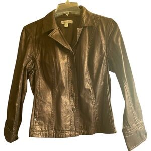Coldwater Creek Bronze Snap Closure Jacket Sz 14P